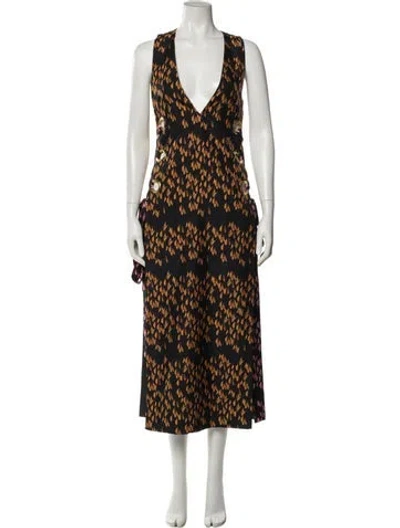 Pre-owned Ellery Silk Long Dress W/ Tags In Multi