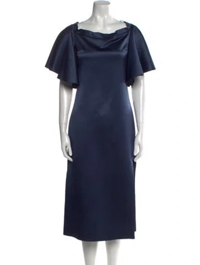 Pre-owned Ellery Silk Midi Length Dress In Blue