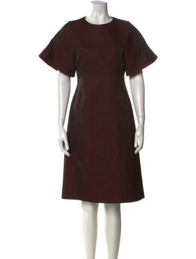 Pre-owned Ellery Silk Midi Length Dress In Brown