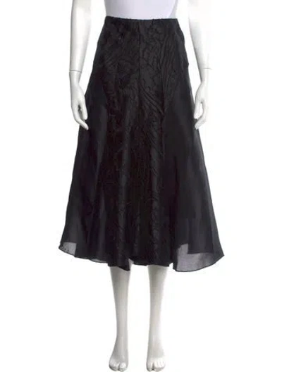 Pre-owned Ellery Silk Midi Length Skirt In Black