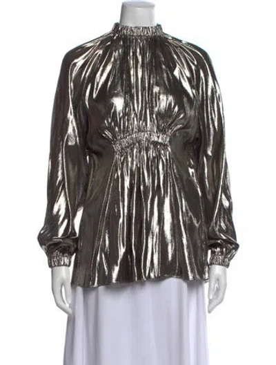 Pre-owned Ellery Silk Mock Neck Top