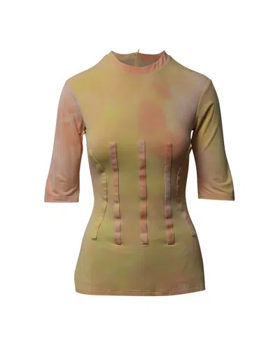 Ellery Slim Fit Top In Multicolor Viscose In Green