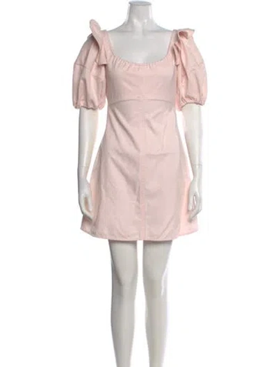 Pre-owned Ellery Square Neckline Mini Dress In Pink