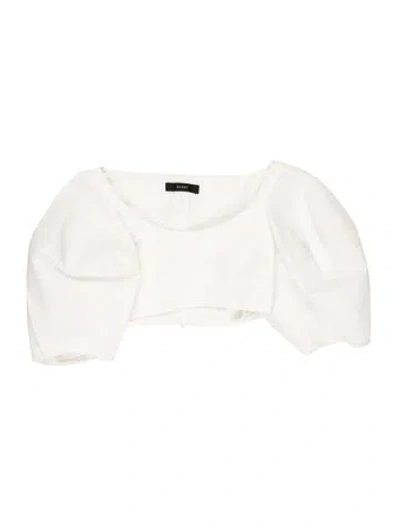 Pre-owned Ellery Strapless Crop Top In White