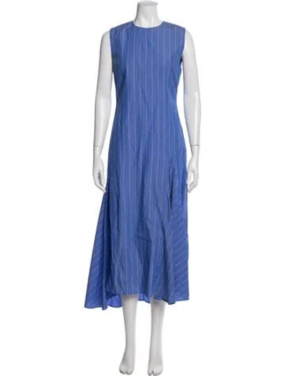 Pre-owned Ellery Striped Long Dress In Blue