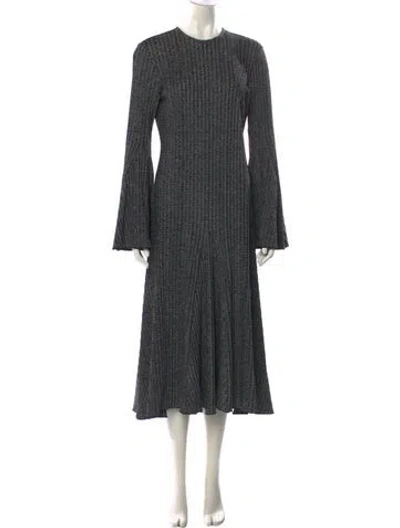 Pre-owned Ellery Striped Long Dress In Gray