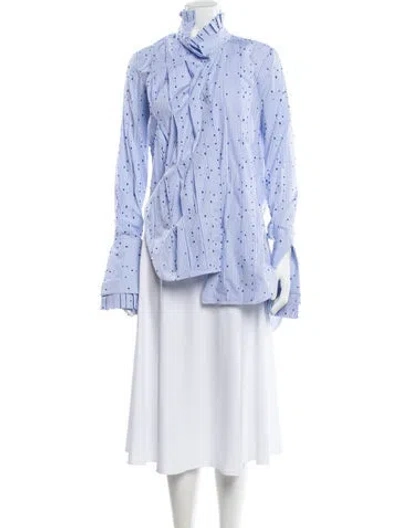 Pre-owned Ellery Striped Long Sleeve Blouse In Multi