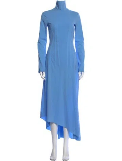 Pre-owned Ellery Turtleneck Long Dress In Blue