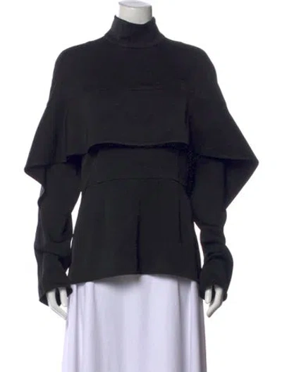 Pre-owned Ellery Turtleneck Long Sleeve Blouse In Black