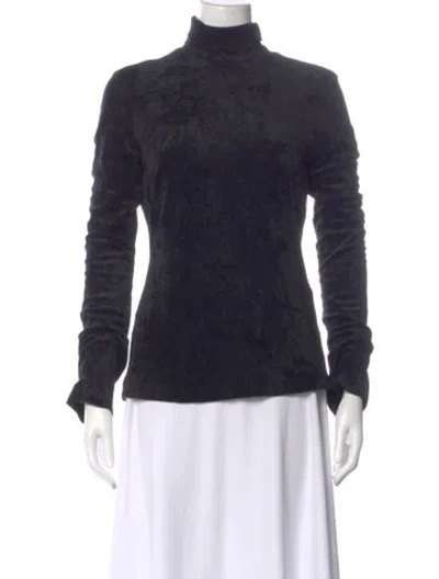 Pre-owned Ellery Turtleneck Long Sleeve Top In Blue