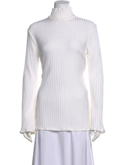 Pre-owned Ellery Turtleneck Long Sleeve Top In White