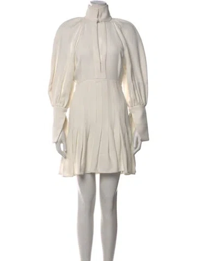 Pre-owned Ellery Turtleneck Mini Dress In Neutral