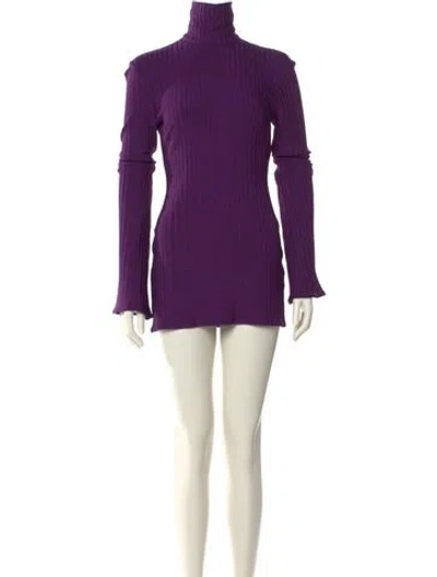 Pre-owned Ellery Turtleneck Mini Dress In Purple