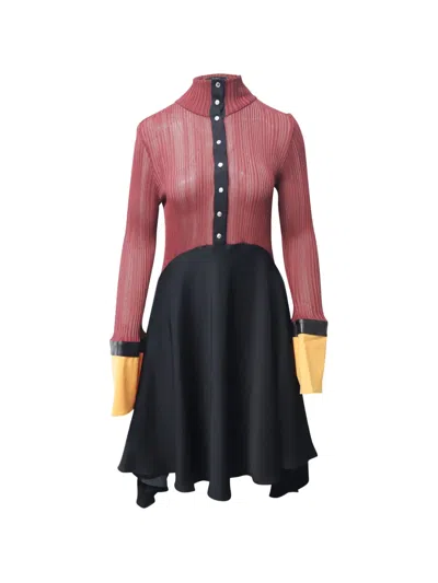 Pre-owned Ellery Turtleneck Mini Dress In Red