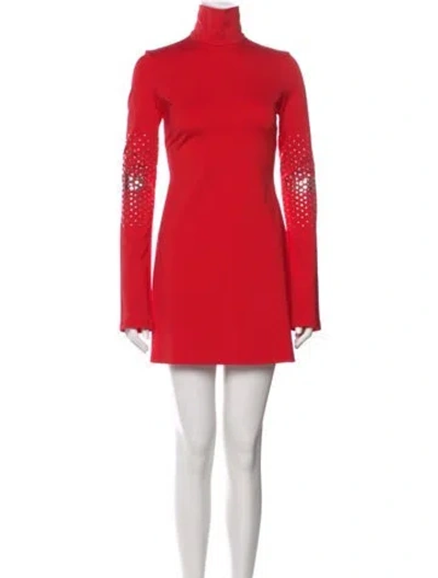 Pre-owned Ellery Turtleneck Mini Dress In Red