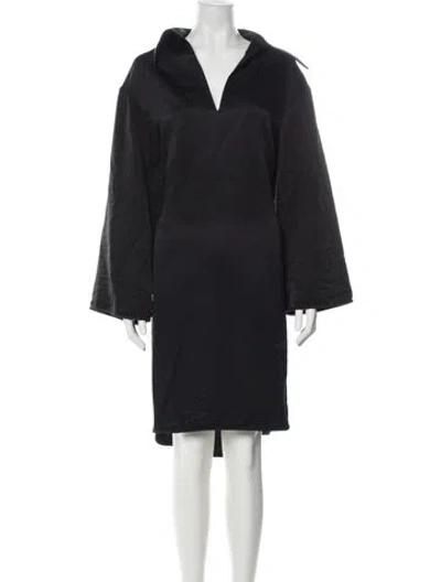 Pre-owned Ellery V-neck Midi Length Dress In Black