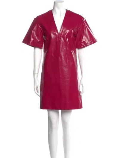 Pre-owned Ellery V-neck Mini Dress In Pink