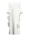 Ellery Woman Midi Dress Off White Size 4 Polyester In Off White