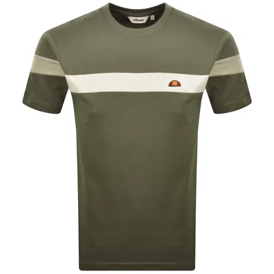 Ellesse Caserio T Shirt Olive Green In Red