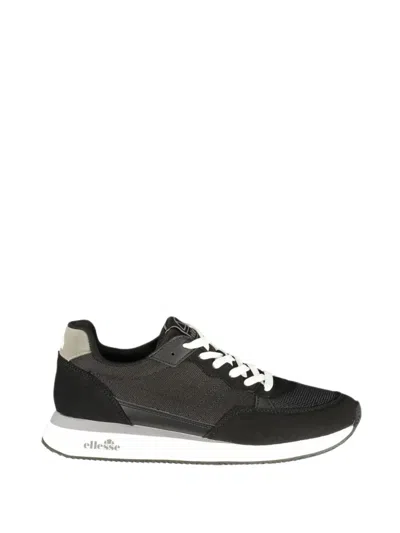 Ellesse Gara Mesh-panelled Low-top Sneakers In Black
