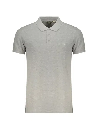 Ellesse Logo-embroidered Polo Shirt In Gray