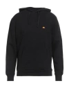 Ellesse Man Sweatshirt Black Size Xxl Cotton, Polyester In Black