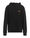 Ellesse Man Sweatshirt Black Size Xxl Cotton, Polyester In Black