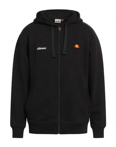 Ellesse Man Sweatshirt Black Size Xxl Cotton, Polyester