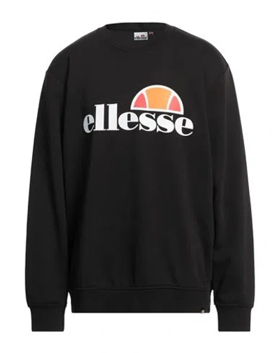 Ellesse Man Sweatshirt Black Size Xxl Cotton, Polyester