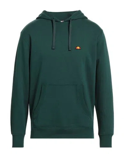Ellesse Man Sweatshirt Dark Green Size Xxl Cotton, Polyester