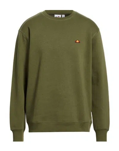 Ellesse Man Sweatshirt Military Green Size 40 Cotton, Polyester