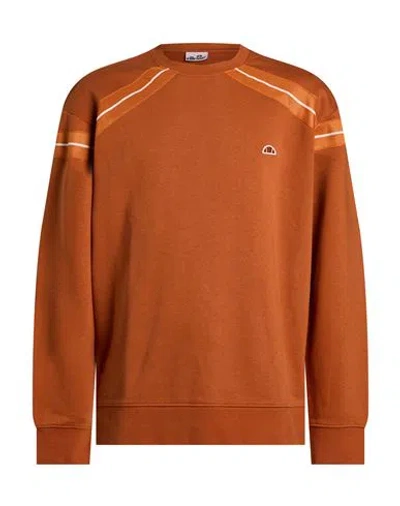 Ellesse Man Sweatshirt Orange Size Xxl Cotton, Polyester
