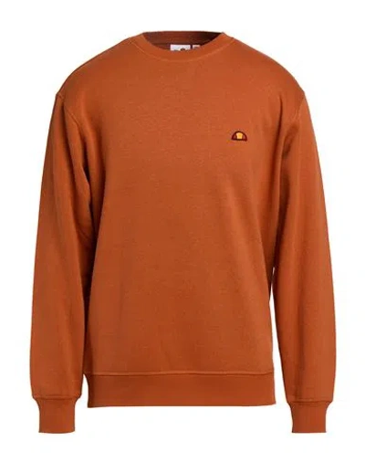Ellesse Man Sweatshirt Rust Size 36 Cotton, Polyester In Red