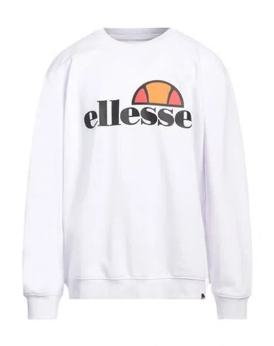 Ellesse Man Sweatshirt White Size Xl Cotton, Polyester