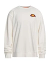 Ellesse Man Sweatshirt White Size Xxl Cotton, Polyester In Neutral