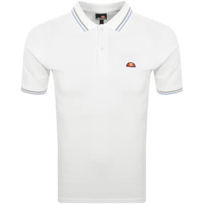 Ellesse Rooks Tipped Polo T Shirt White