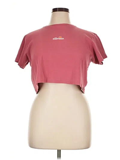 Pre-owned Ellesse Short Sleeve T-shirt In Burgundy