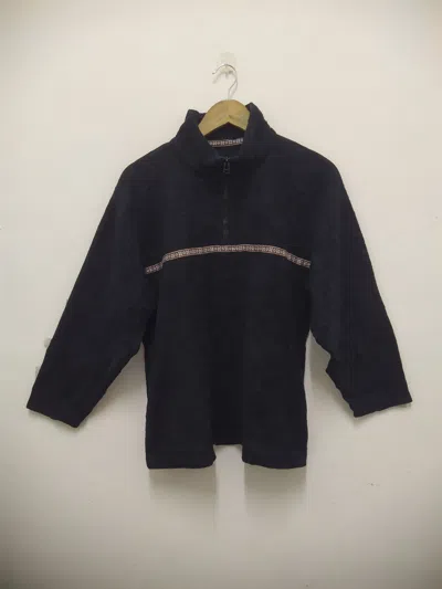 Pre-owned Ellesse Vintage  X Goldwin Zip Fleece Pullover Made In Japan In Black