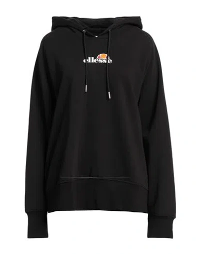 Ellesse Woman Sweatshirt Black Size Xl Cotton, Polyester In Black