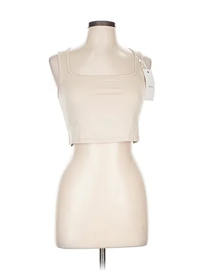 Pre-owned Elleven Tank Top Ivory Strapless Neckline Tops In White