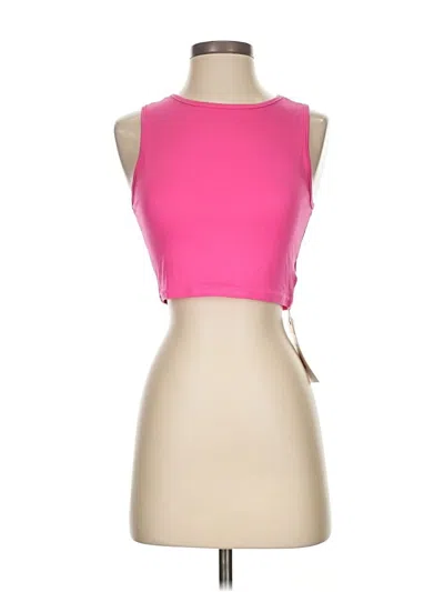 Pre-owned Elleven Tank Top Pink Strapless Neckline Tops