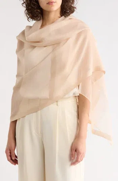 Ellian Gold Trim Scarf In Nude