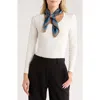 Ellian Mix Print Satin Square Scarf In Blue