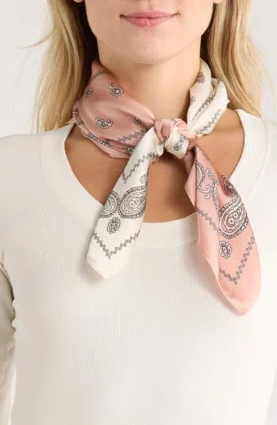 Ellian Paisley Colorblock Satin Scarf In Multi