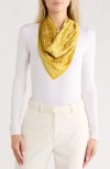 Ellian Paisley Print Satin Square Scarf In Green