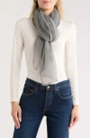 Ellian Solid Gauze Oblong Scarf In Gray
