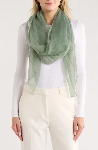 Ellian Solid Gauze Oblong Scarf In Green