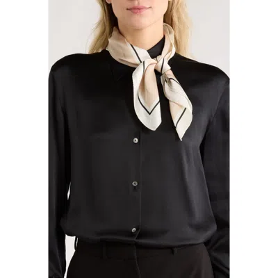 Ellian Solid Satin Square Scarf In Pink