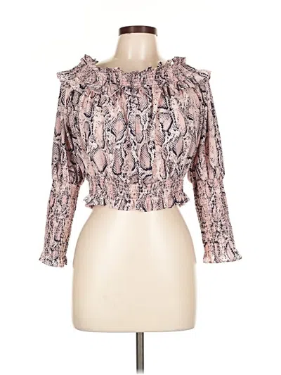 Pre-owned Elliatt 3/4 Sleeve Blouse In Pink