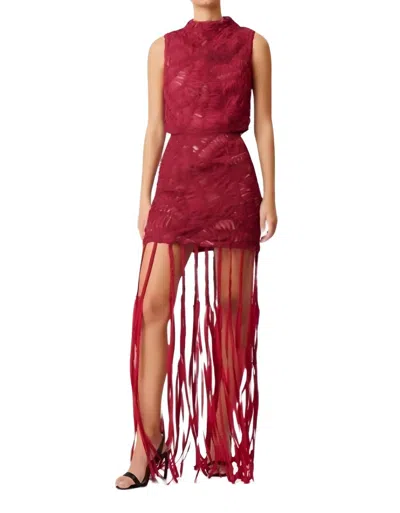Elliatt Addison High Neck Sleeveless Top In Wine